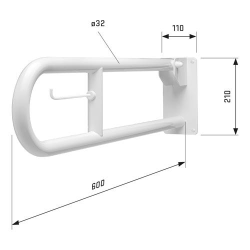 SecuCare toiletrolhouder voor toiletbeugel